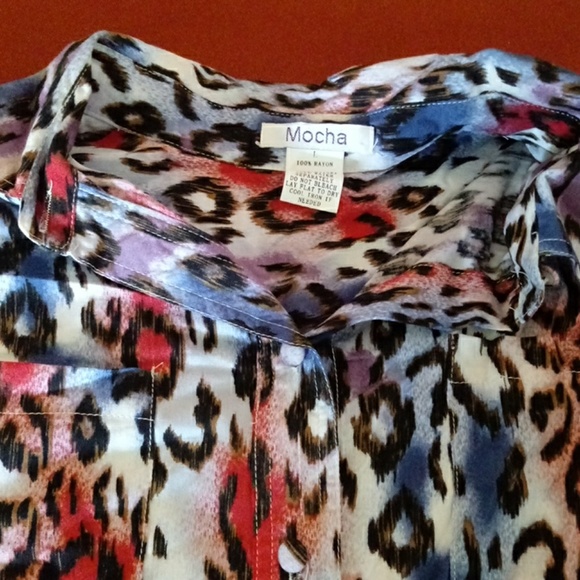 SOLD4/$15 Mocha Blouse - Picture 7 of 11